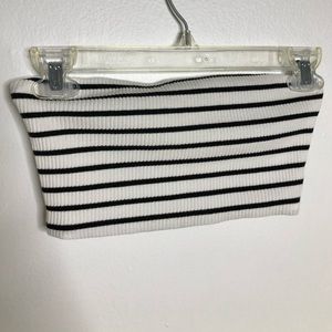 White & black stripped bandeau 🦓